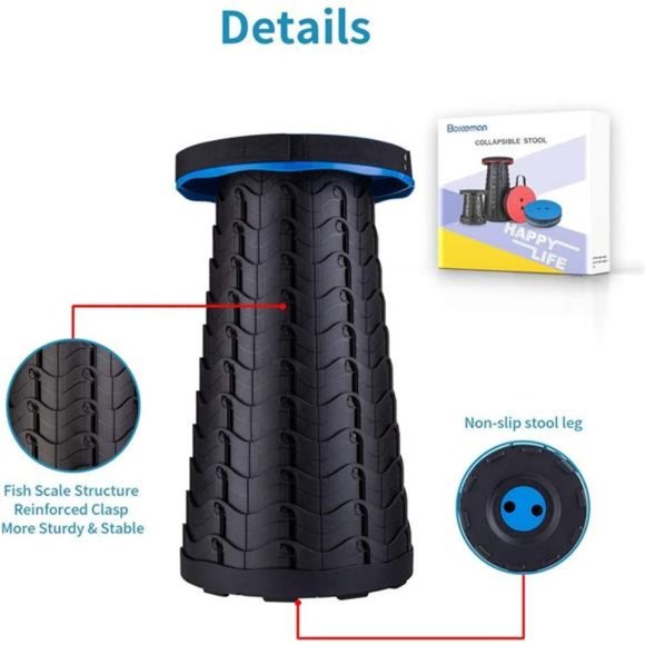 Upgraded Folding Stool Lightweight Yet More Sturdy with Load Capacity 400lbs - Picture 2 of 7